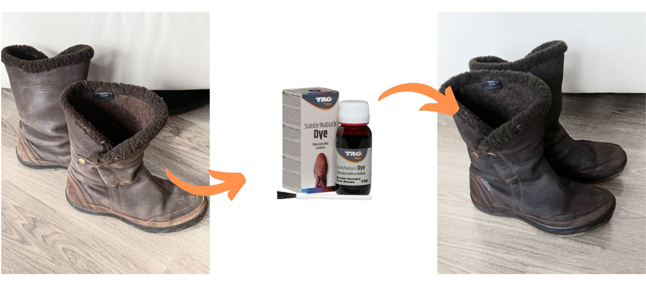 Tmavě hnědá barva na zimní semišové boty Suede Dye 106 Dark brown 